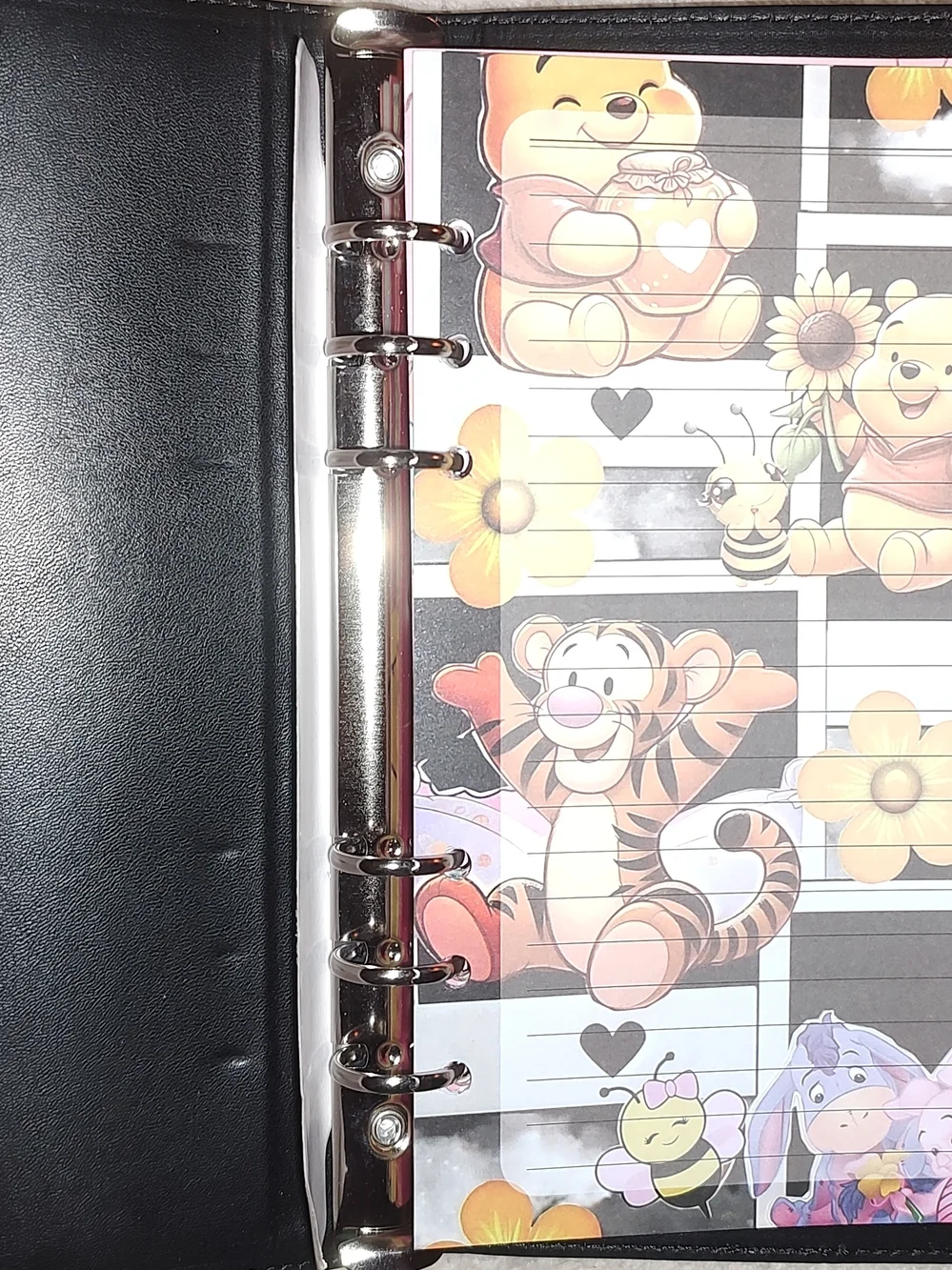 Winnie the Pooh Colorful Illustrated A5 Binder With Paper